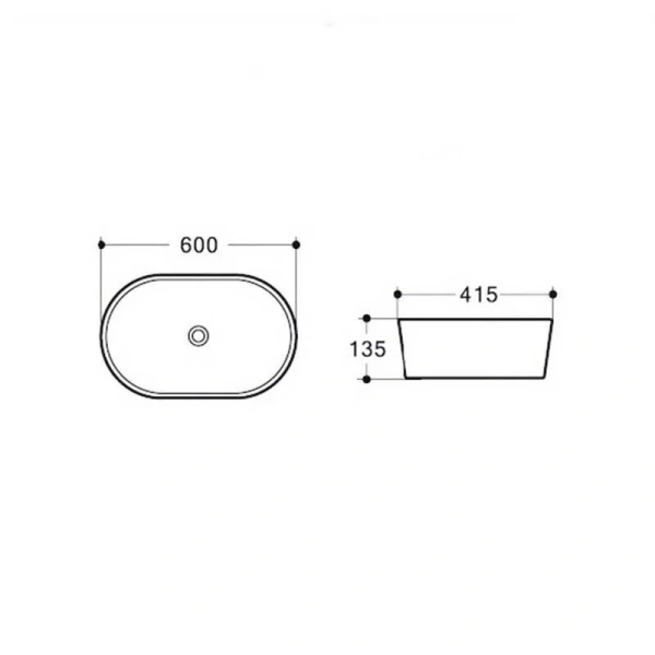 Раковина Vincea 60 см накладная VBS-302