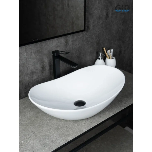 Раковина GID Lago N9811 61 см белая 51175 Staron