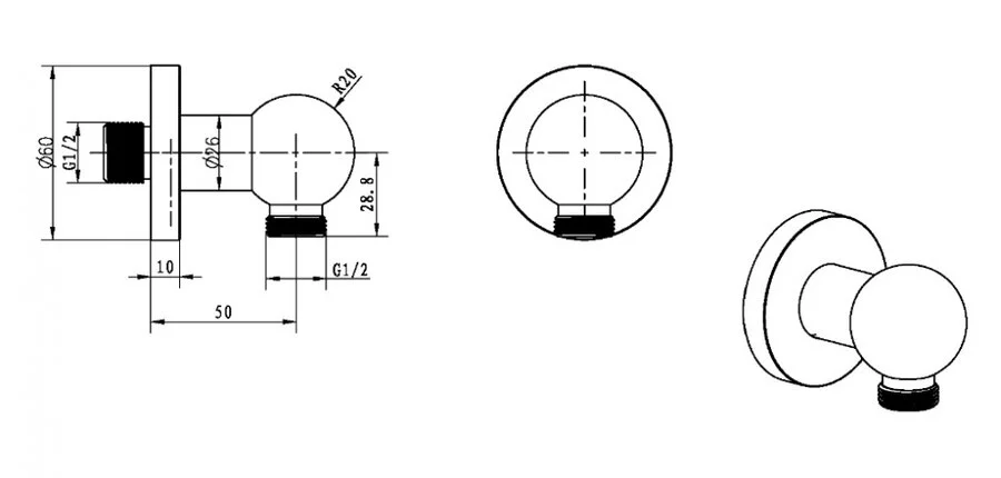 Раковина Ceramalux MNC 48 см под камень 605