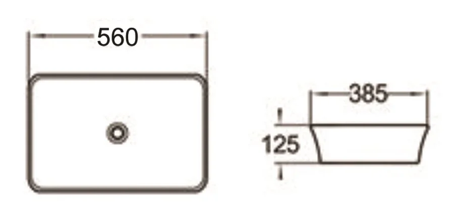 Раковина SantiLine 56 см накладная SL-1009