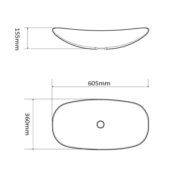 Раковина SantiLine 61 см белая SL-1025