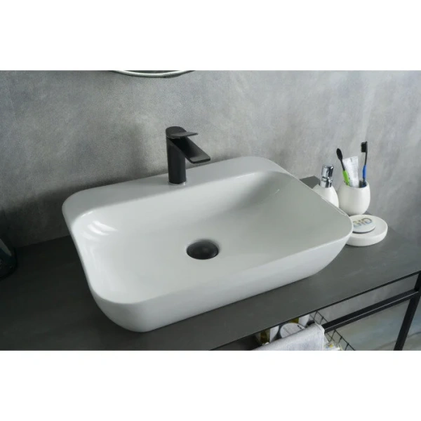 Раковина GID Geometrico N9047 55 см белая 51184 Staron