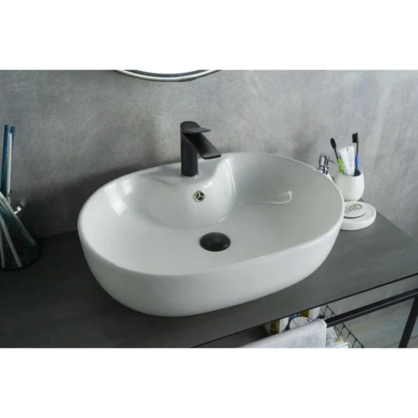 Раковина GID Lago N9163 59 см белая 51127 Staron