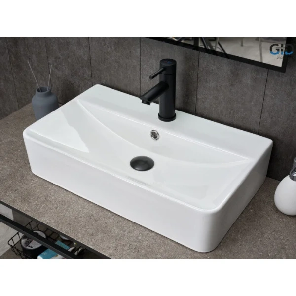 Раковина GID Geometrico N1344 61 см белая 51226 Staron