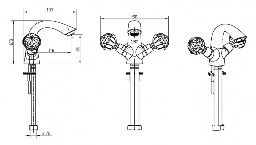 Раковина Ceramalux MNC 40 см накладная 331
