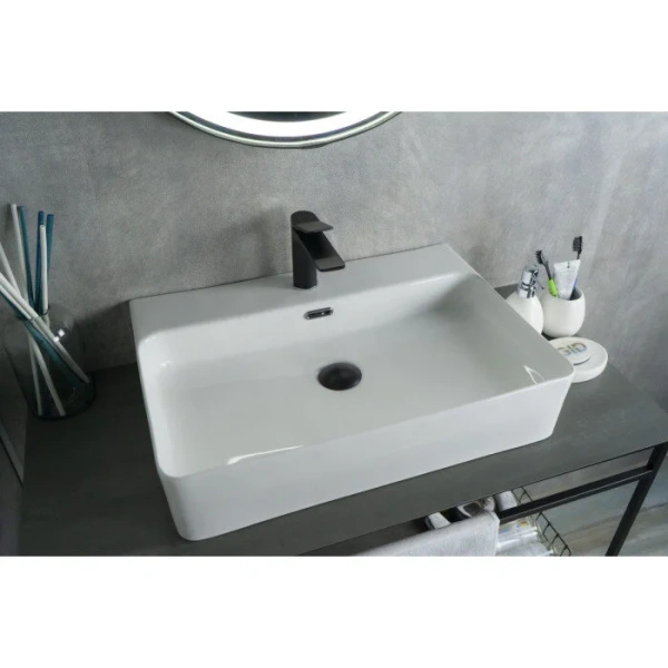 Раковина GID Geometrico N9256 60 см белая 51172 Staron