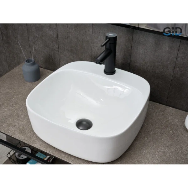 Раковина GID Geometrico N9284 42 см белая 51219 Staron