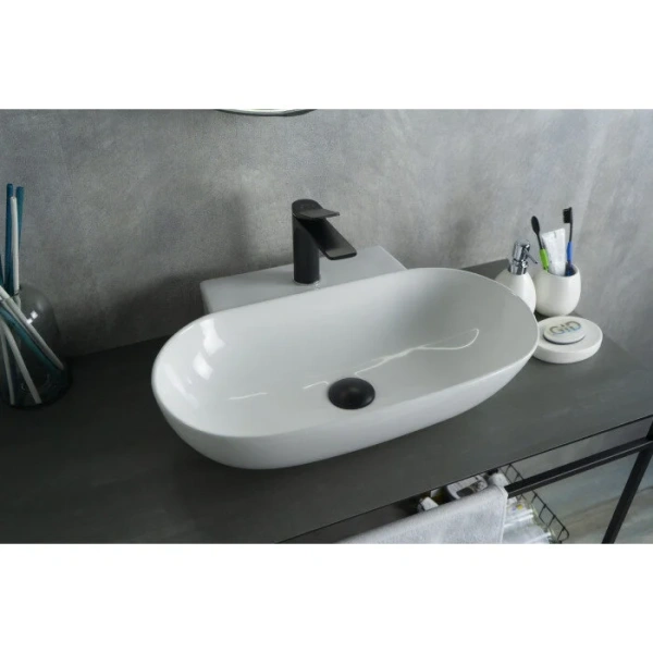 Раковина GID Lago N9234 56 см белая 51133 Staron