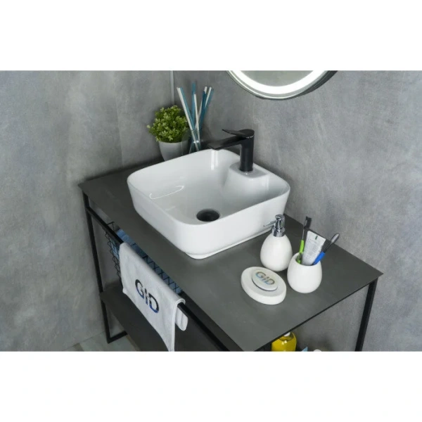 Раковина GID Geometrico N9443 41 см белая 51154 Staron