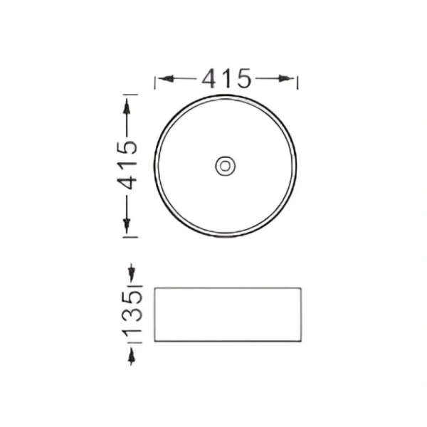 Раковина Акватек Европа 41.5 см черная матовая AQ5558-MB