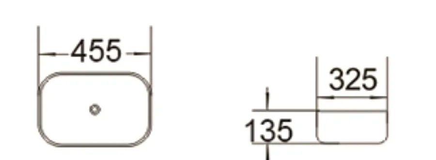 Раковина SantiLine 46 см прямоугольная SL-1047