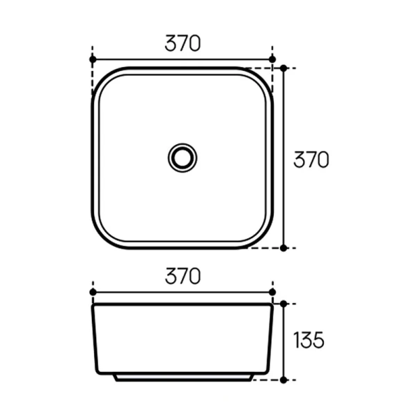 Раковина Aqueduto ESPIRAL 37 см белая глянцевая ESP0310