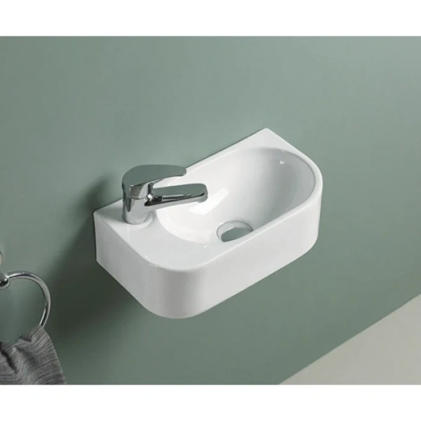 Раковина GID Suspendido N9274R 40 см правосторонняя белая 61129R Staron