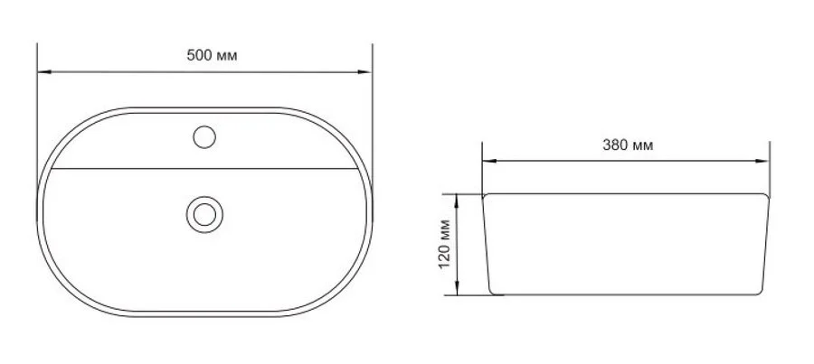 Раковина Aquanet Lake 50 см белая LAKE-2