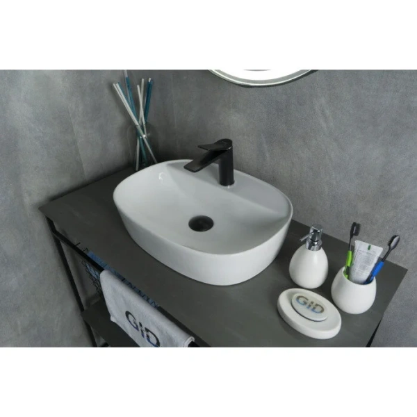 Раковина GID Lago N9045 50 см белая 51166 Staron