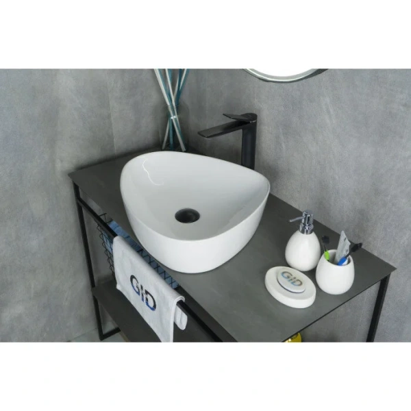 Раковина GID Creativo N9386 50 см белая 51139 Staron