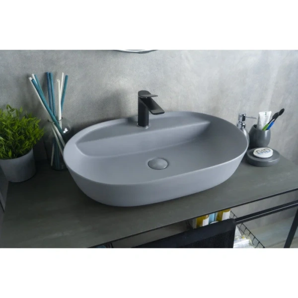 Раковина GID Lago Gm1346 61 см серая 53341 Staron