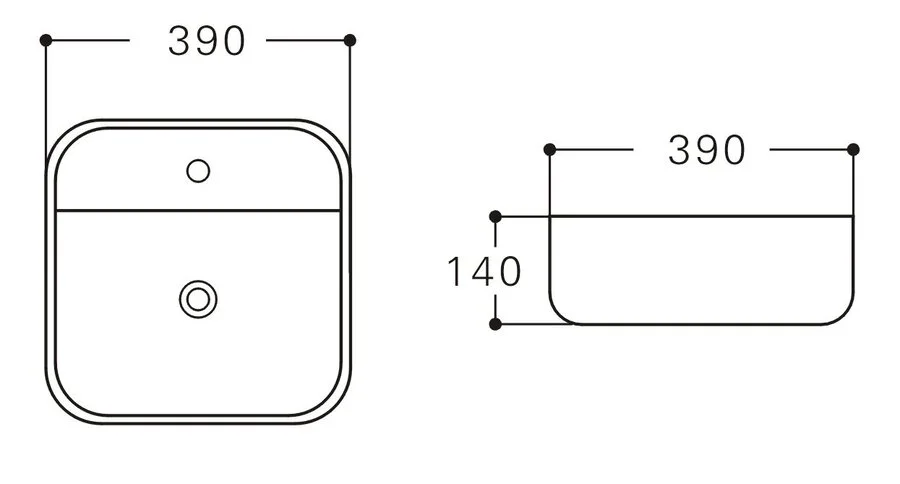 Раковина Aquanet City 39 см белая CITY-2