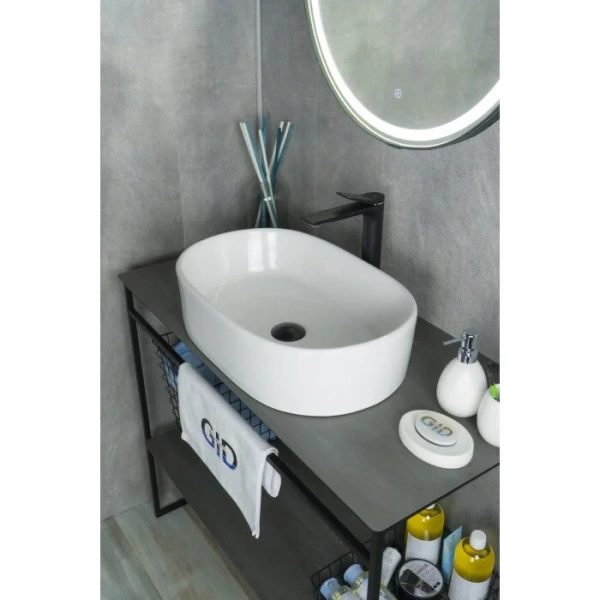Раковина GID Lago N9025 56 см овальная 51111 Staron