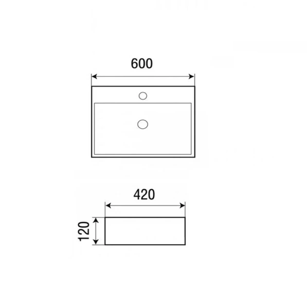 Раковина Grossman 60 см белая GR-3036