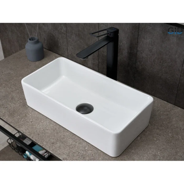 Раковина GID Geometrico N1104 46 см белая 51224 Staron