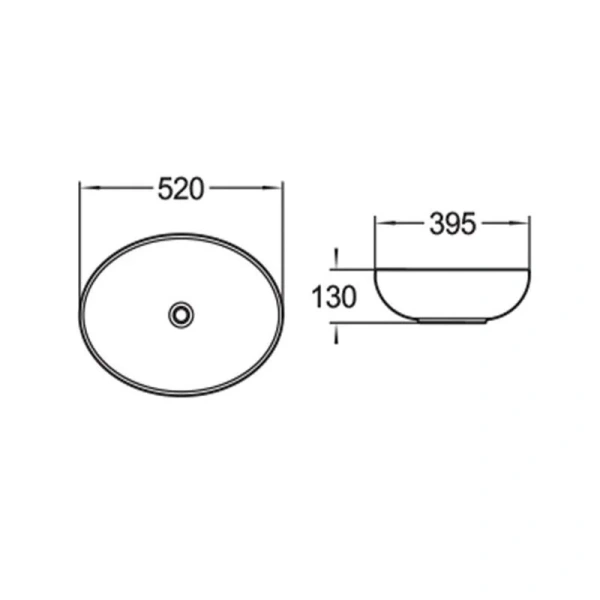 Раковина Vincea 52 см накладная VBS-51552