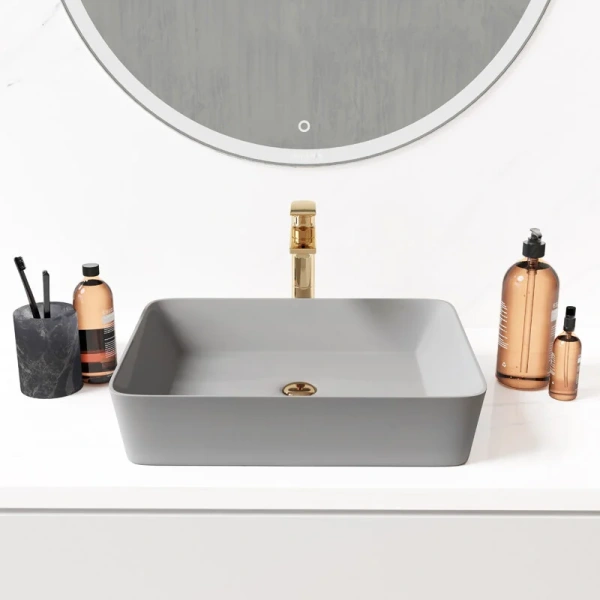 Раковина Grossman GR-3016 48 см накладная Staron