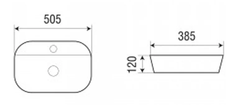 Раковина Azario 50.5 см накладная AZ-2202