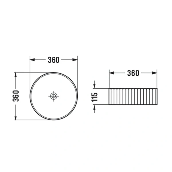 Раковина Vincea 36 см белая VBS-501