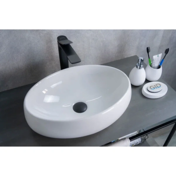 Раковина GID Lago N9030b 48 см белая 51115 Staron