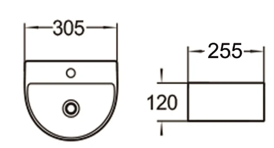 Раковина SantiLine 31 см белая SL-2007