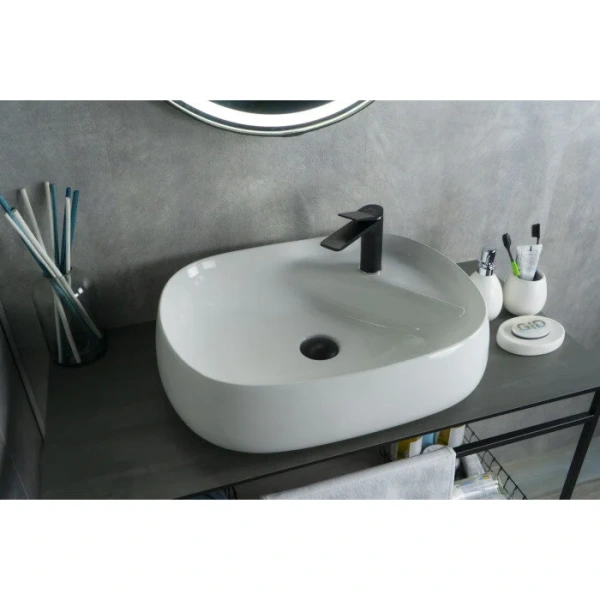 Раковина GID Lago N9048 59 см белая 51185 Staron