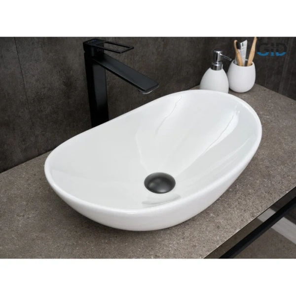 Раковина GID Lago N9133 48 см белая 51201 Staron