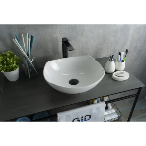 Раковина GID Creativo N9412 42 см белая 51191 Staron