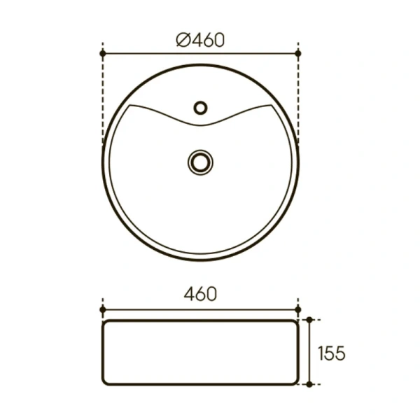 Раковина Aqueduto ESPIRAL 46 см накладная ESP0610