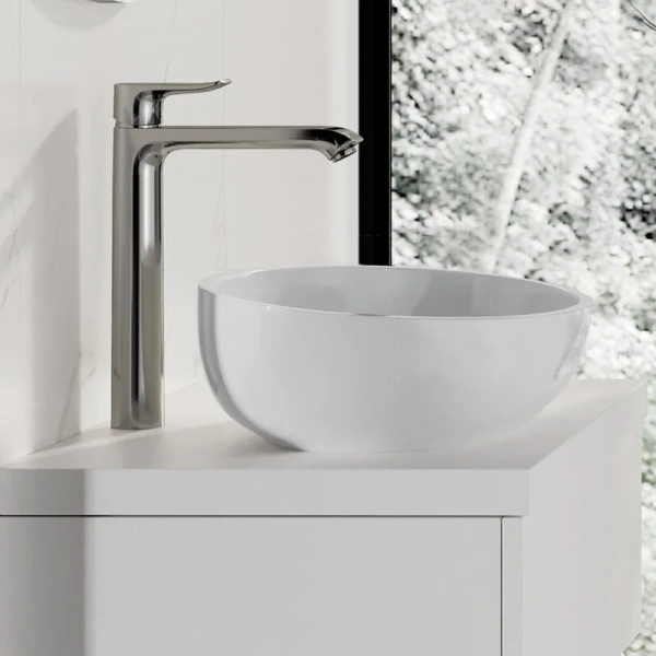 Раковина Sanita Luxe Ringo 54 см овальная WB.CT/Ringo/54-N.Cut/WHT.G/S1 Staron