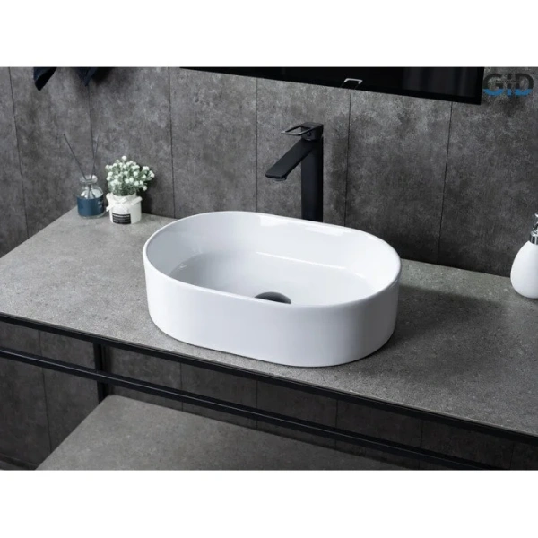 Раковина GID Lago N1330 47 см белая 51239 Staron