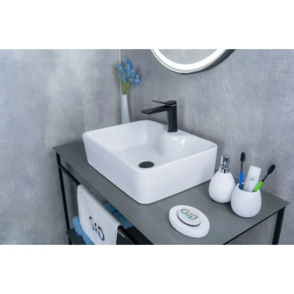 Раковина GID Geometrico N9091 48 см белая 51176 Staron