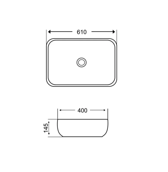 Раковина Grossman 61 см белая GR-3049