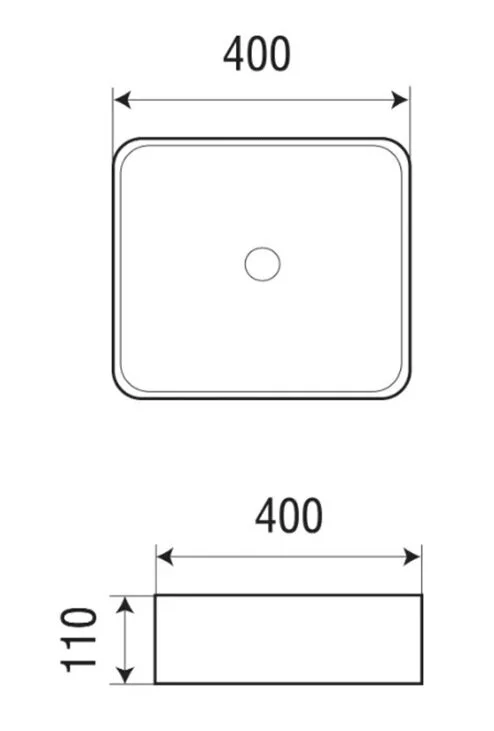 Раковина Azario 40 см накладная AZ-2179