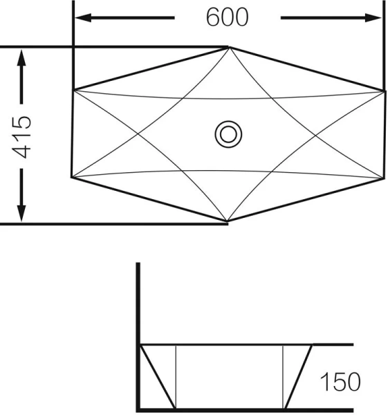 Раковина Grossman 64 см белая GR-3030
