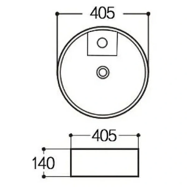 Раковина Акватек Европа 40.5 см на столешницу AQ5212-00