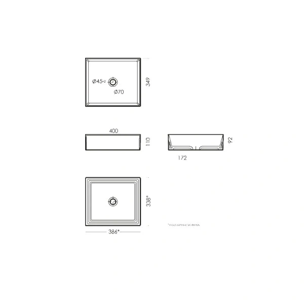 Раковина Sanita Luxe Novel 40 см белая WB.CT/Novel/40-N.Slim/WHT.G/S1
