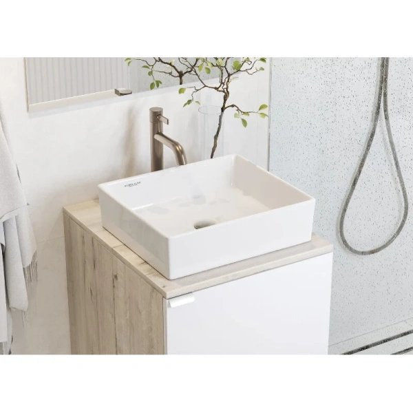 Раковина Sanita Luxe Novel 40 см белая WB.CT/Novel/40-N.Slim/WHT.G/S1 Staron