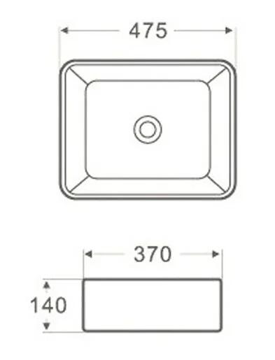 Раковина Azario 47.5 см накладная AZ-2074