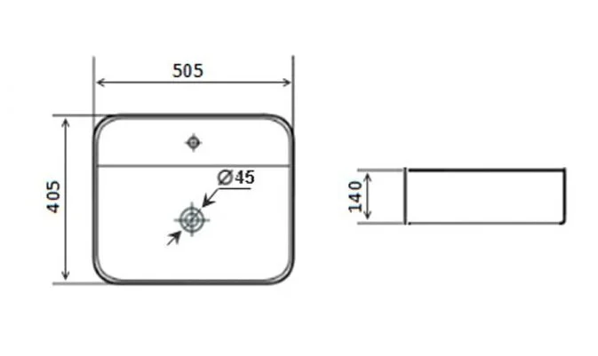 Раковина Timo Inari 50.5 см белая, накладная TK-505