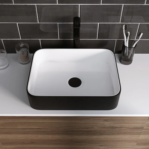 Раковина Grossman 50,5 см накладная GR-4043BW Staron