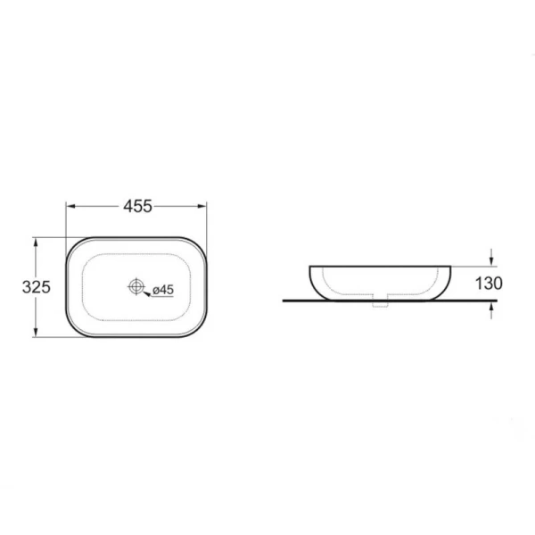 Раковина Vincea VBS-102 45.5 см накладная