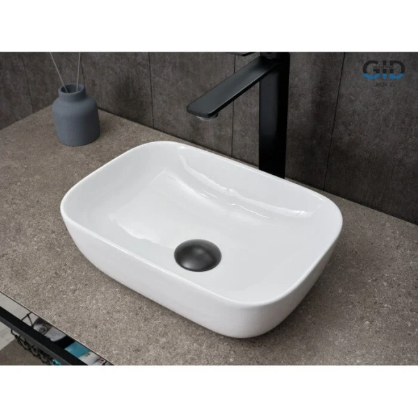 Раковина GID Geometrico N1334 36 см белая 51237 Staron