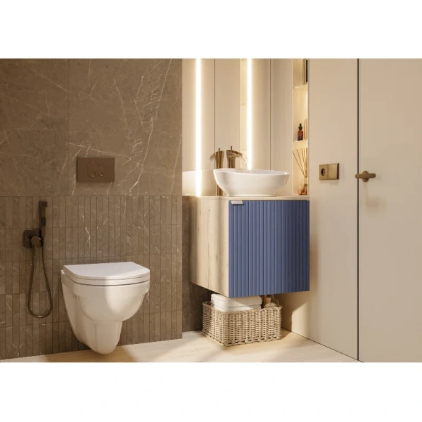 Раковина Sanita Luxe Art 40 см круглая WB.CT/Art/40-N.Cut/WHT.G/S1 Staron